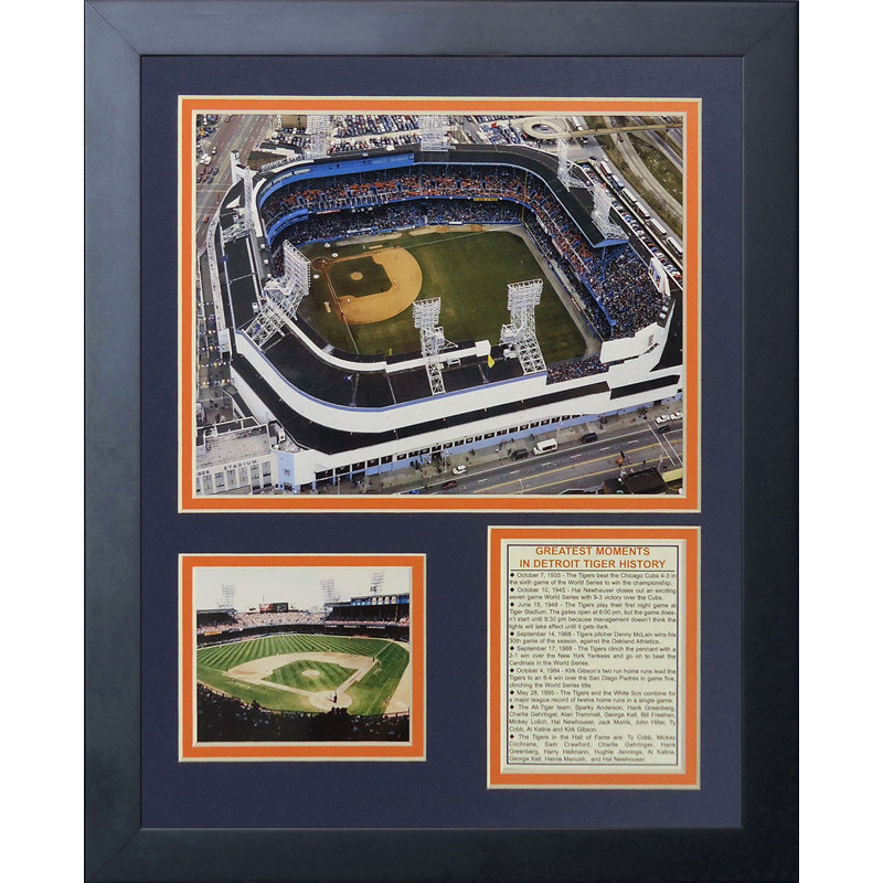 Legends Never Die Detroit Tigers Tiger Stadium Framed Memorabilia